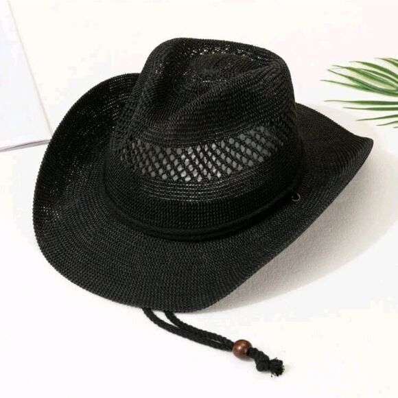 RemiAnn Accessories - Bead Decor Hollow Out Straw Hat